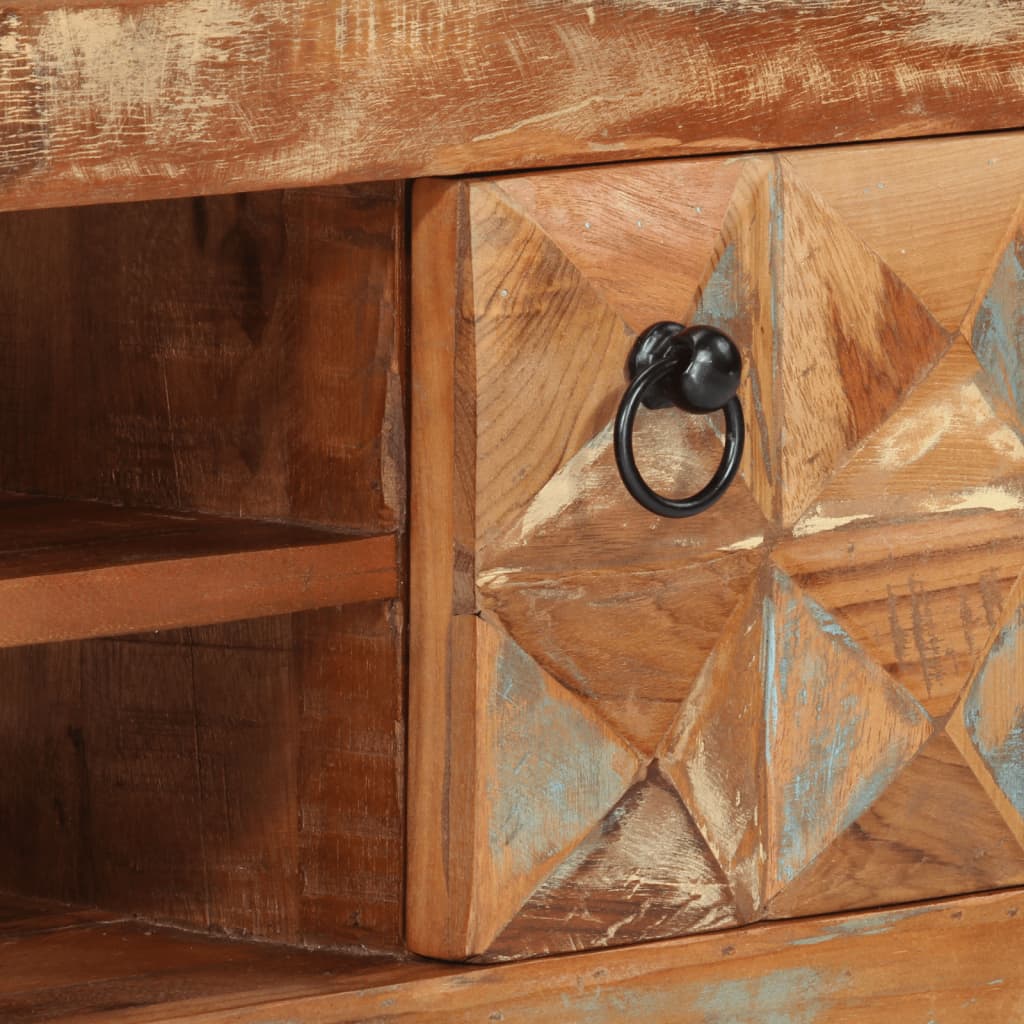 Tv-bänk 112x30x45 cm massivt återvunnet trä