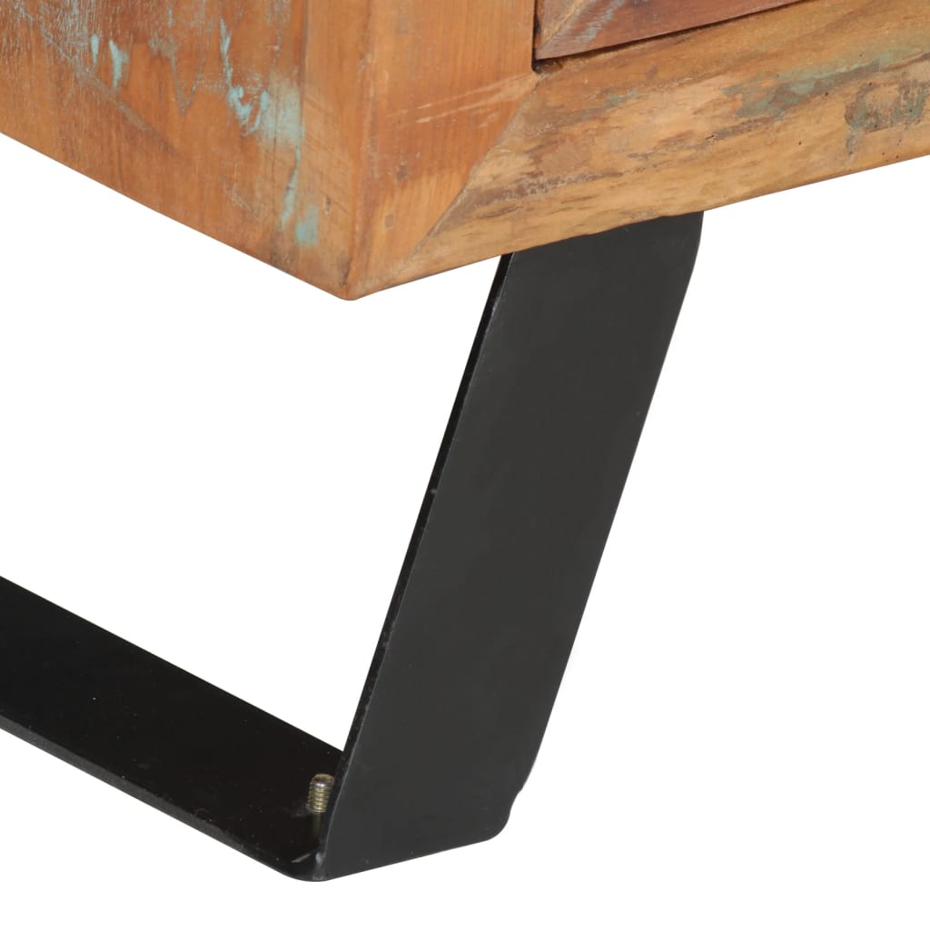 Tv-bänk 112x30x45 cm massivt återvunnet trä