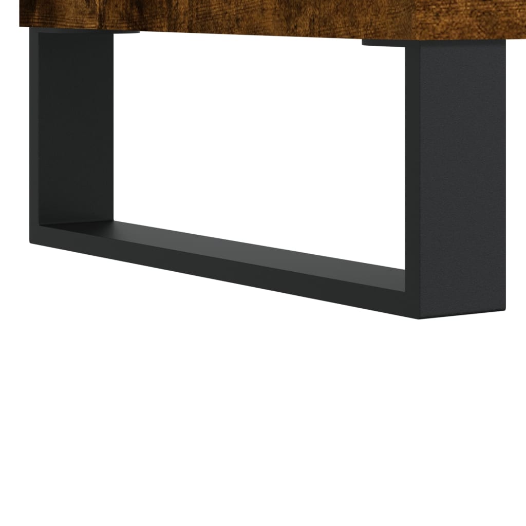 Sängbord 2 st rökfärgad ek 40x35x50 cm konstruerat trä