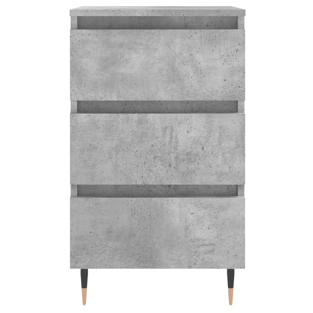 Sängbord 2 st betonggrå 40x35x69 cm konstruerat trä