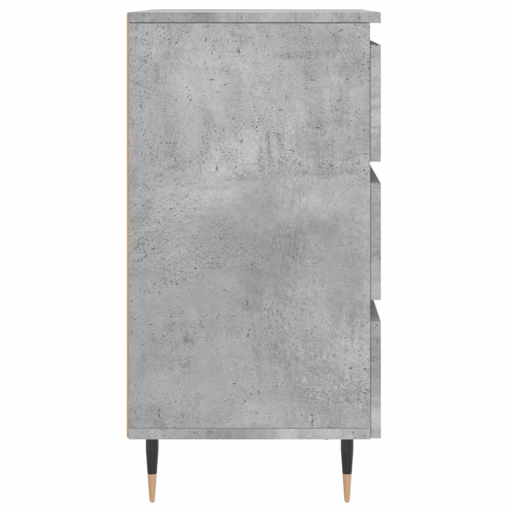 Sängbord 2 st betonggrå 40x35x69 cm konstruerat trä