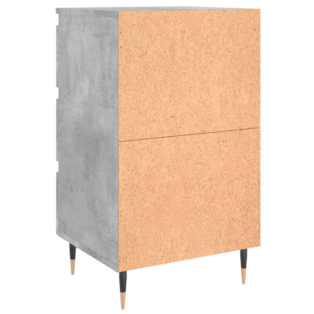 Sängbord 2 st betonggrå 40x35x69 cm konstruerat trä