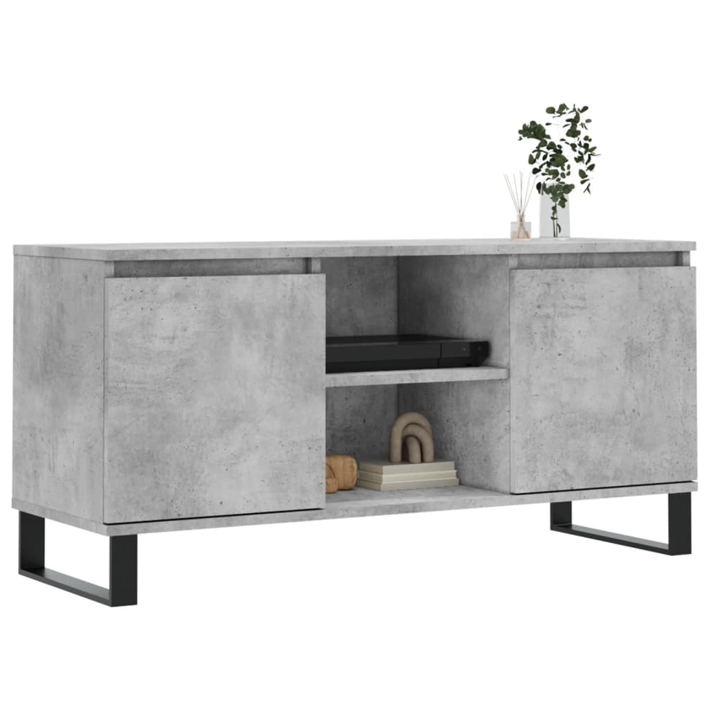 Tv-bänk Betonggrå 104x35x50 cm