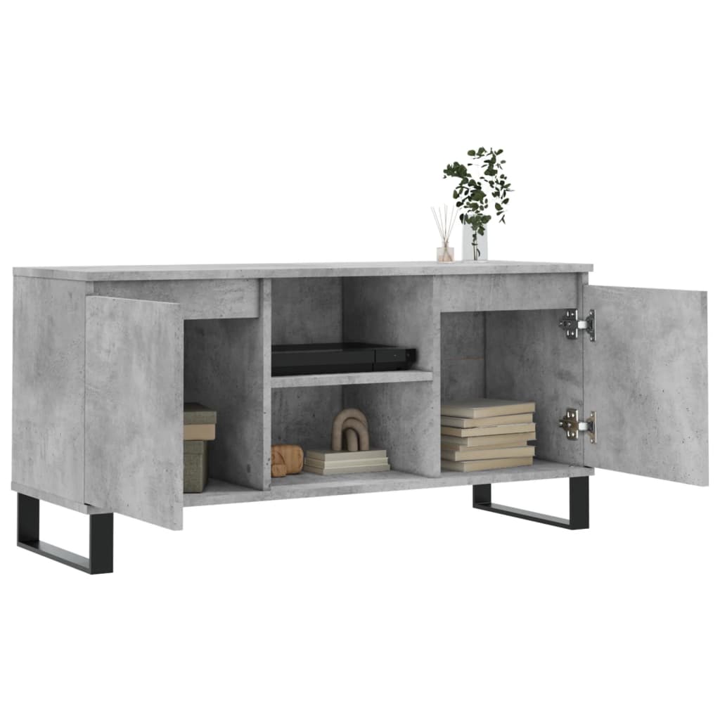 Tv-bänk Betonggrå 104x35x50 cm