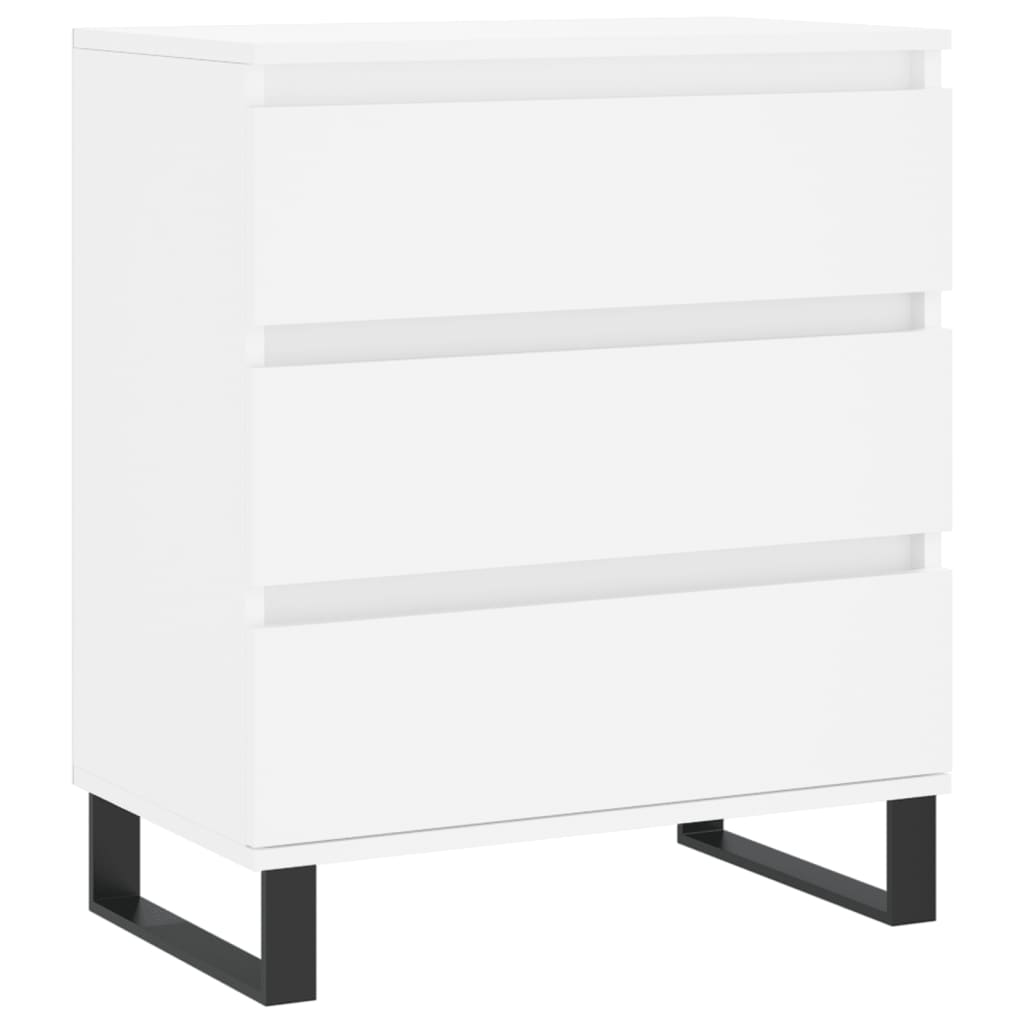Byrå vit 60x35x70 cm konstruerat trä