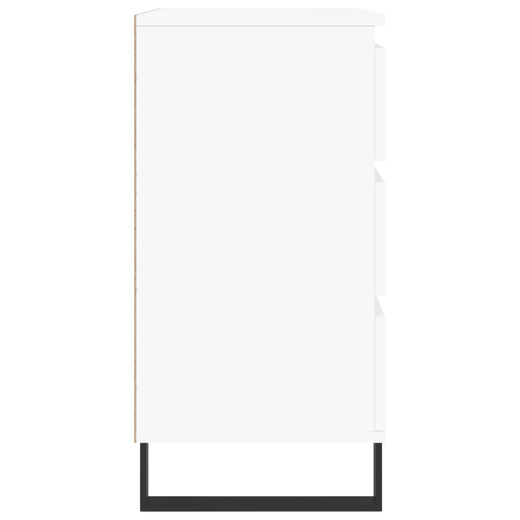 Byrå vit 60x35x70 cm konstruerat trä