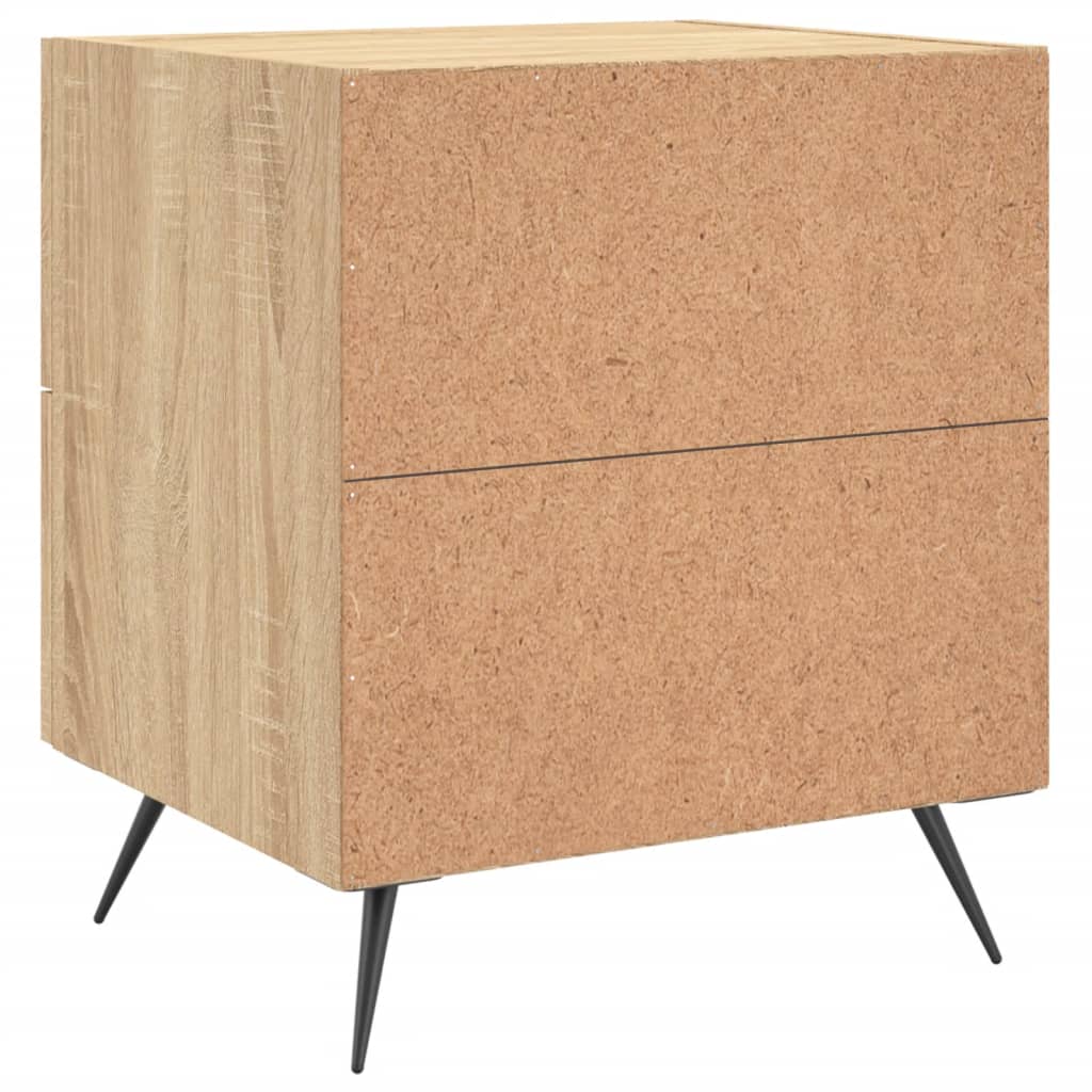 Sängbord 2 st sonoma-ek 40x35x47,5 cm konstruerat trä