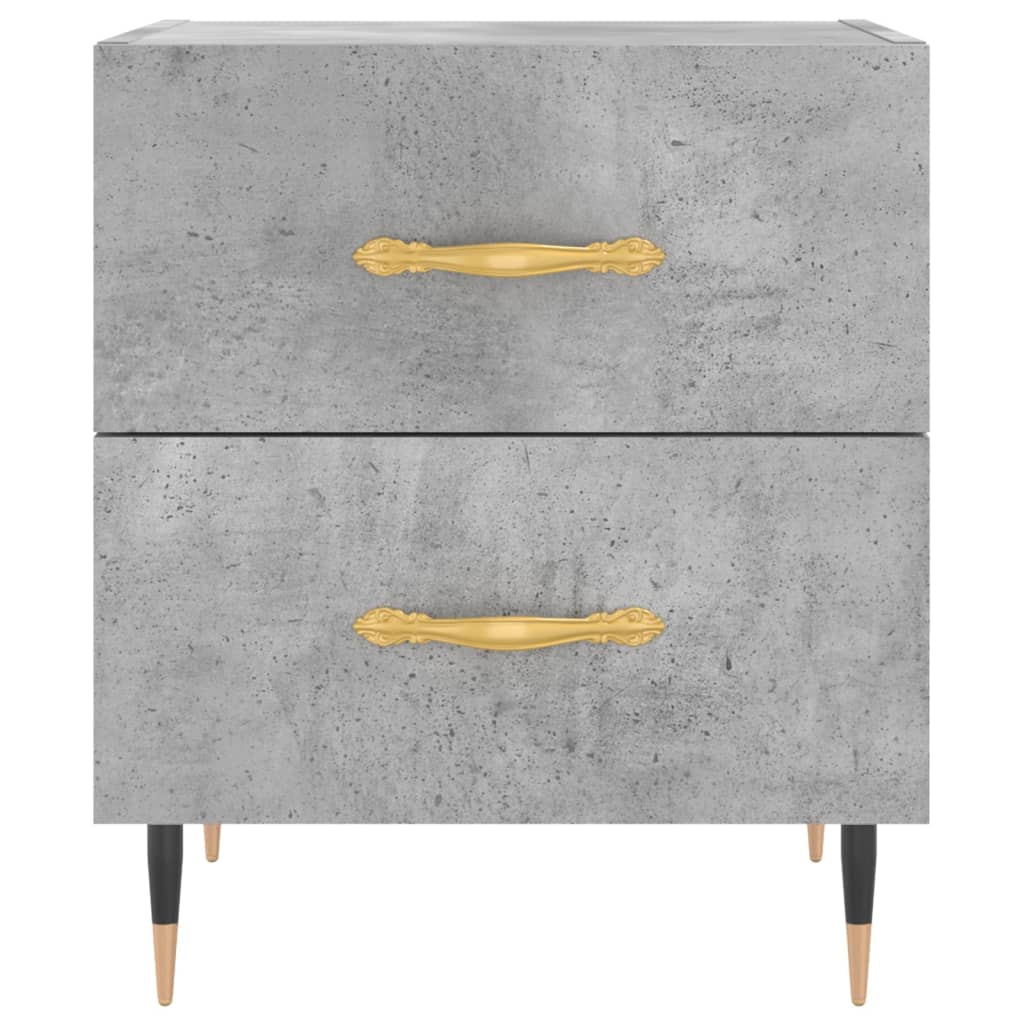 Sängbord 2 st betonggrå 40x35x47,5 cm konstruerat trä