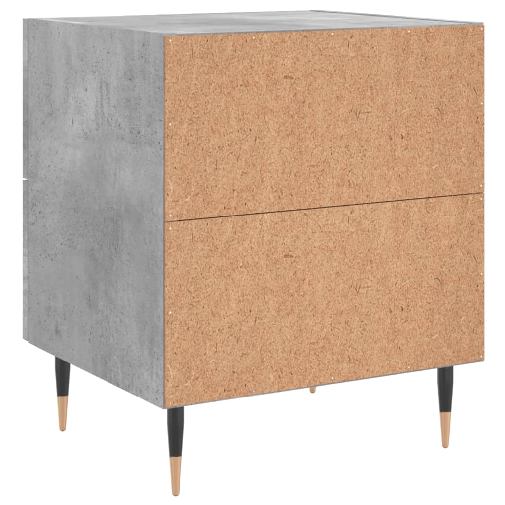 Sängbord 2 st betonggrå 40x35x47,5 cm konstruerat trä