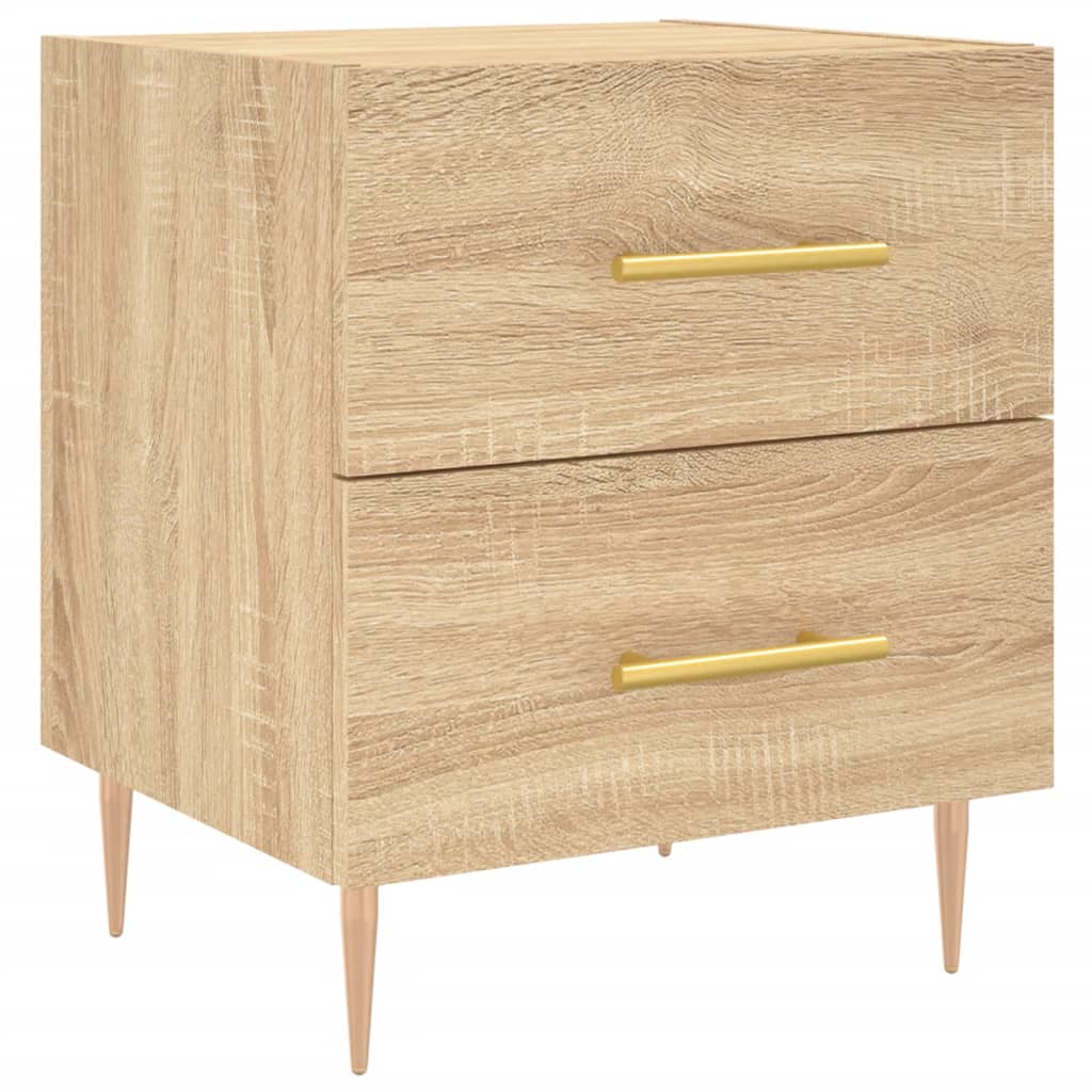 Sängbord 2 st sonoma-ek 40x35x47,5 cm konstruerat trä
