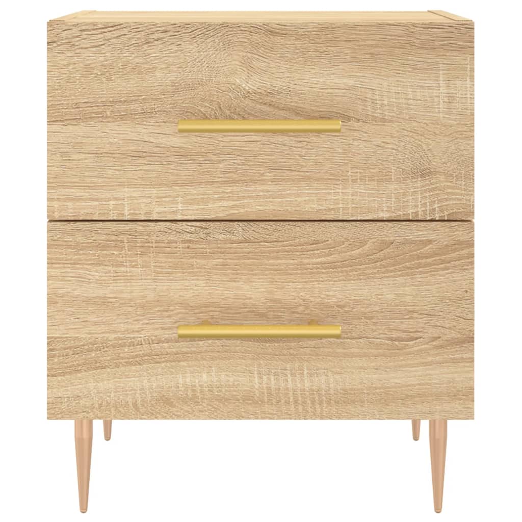 Sängbord 2 st sonoma-ek 40x35x47,5 cm konstruerat trä