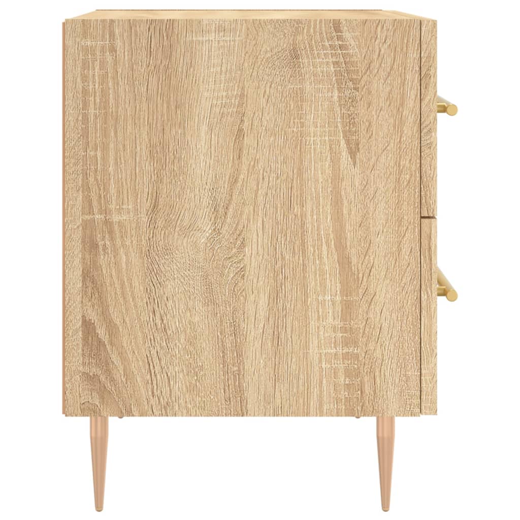 Sängbord 2 st sonoma-ek 40x35x47,5 cm konstruerat trä