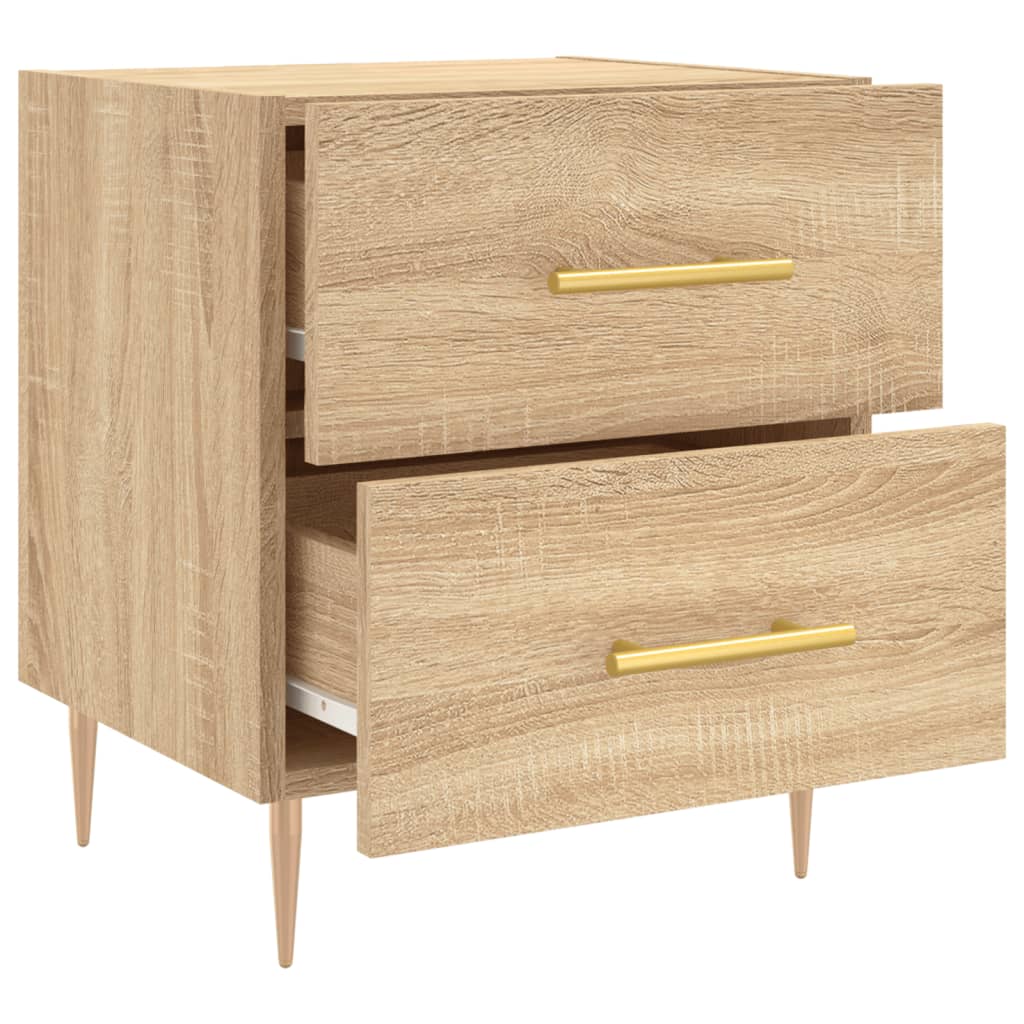 Sängbord 2 st sonoma-ek 40x35x47,5 cm konstruerat trä