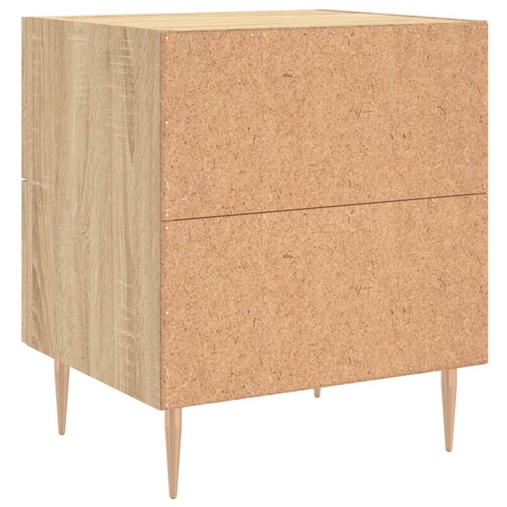 Sängbord 2 st sonoma-ek 40x35x47,5 cm konstruerat trä