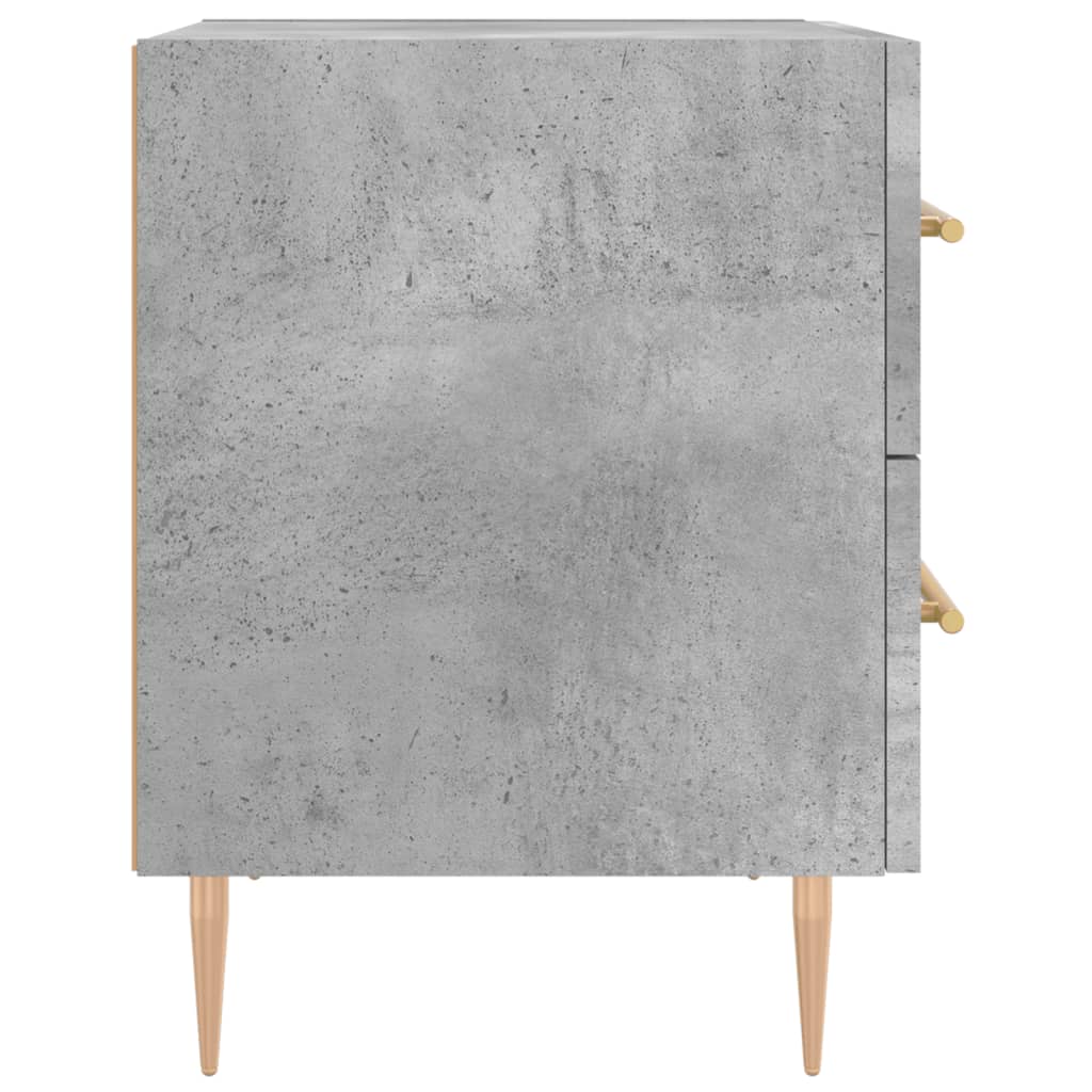 Sängbord 2 st betonggrå 40x35x47,5 cm konstruerat trä