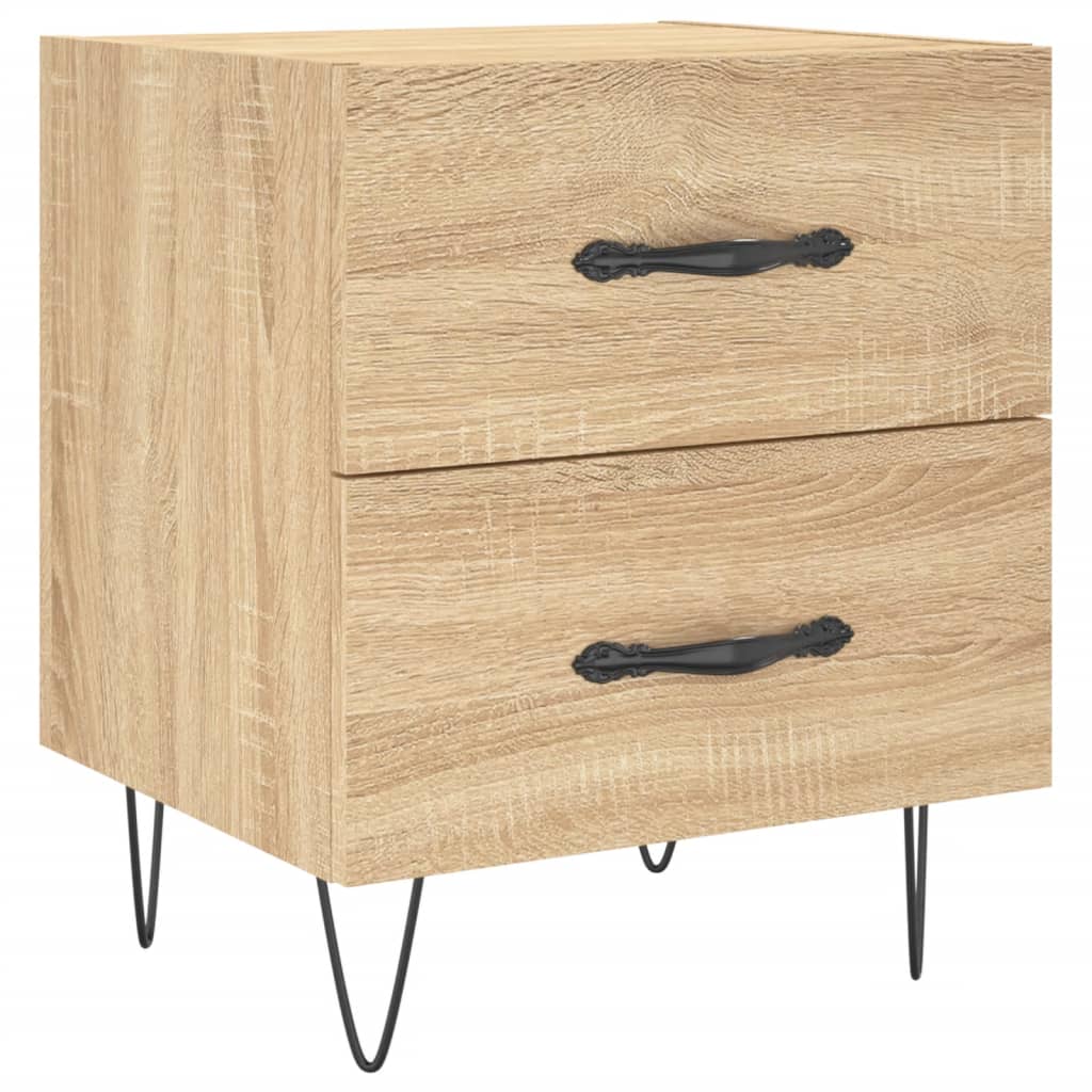 Sängbord 2 st sonoma-ek 40x35x47,5 cm konstruerat trä