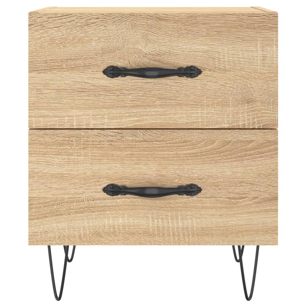Sängbord 2 st sonoma-ek 40x35x47,5 cm konstruerat trä