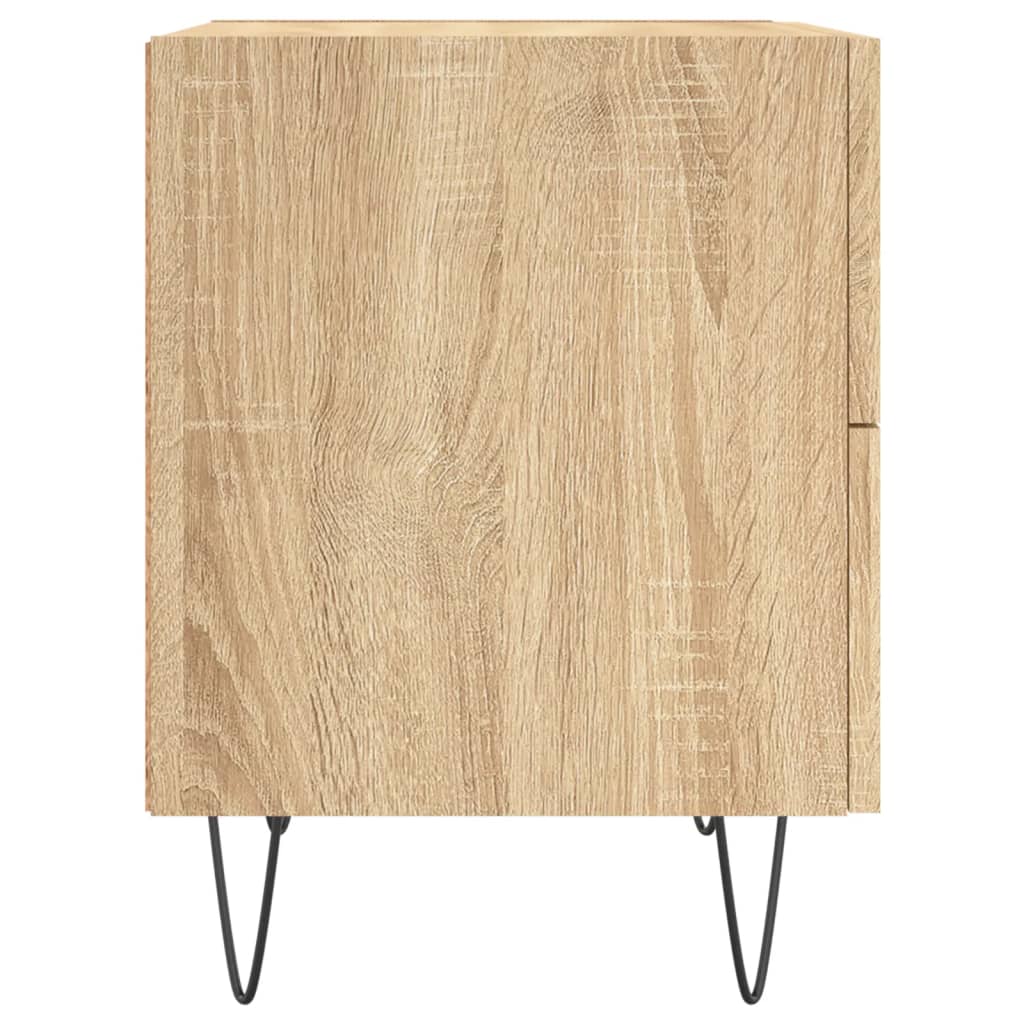 Sängbord 2 st sonoma-ek 40x35x47,5 cm konstruerat trä