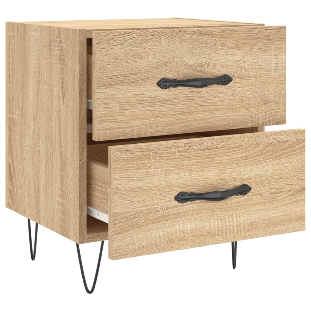 Sängbord 2 st sonoma-ek 40x35x47,5 cm konstruerat trä