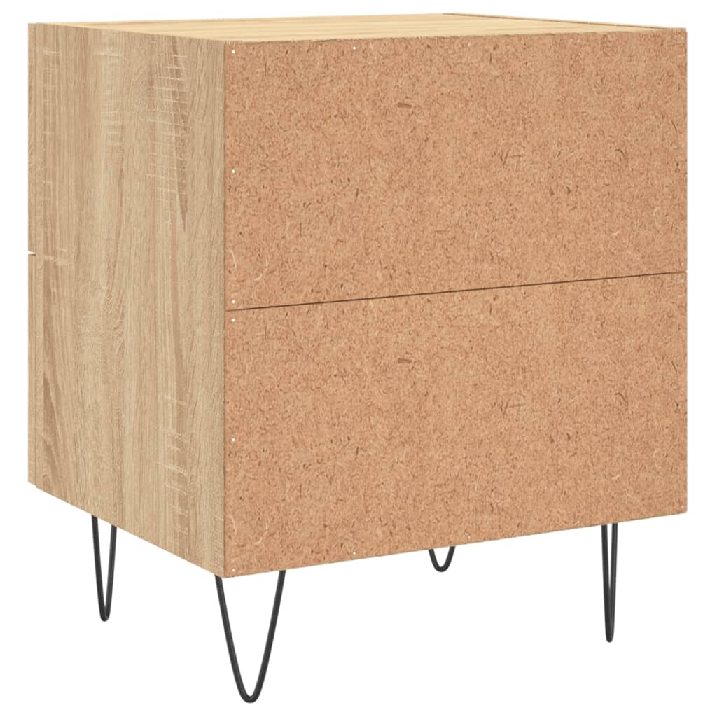 Sängbord 2 st sonoma-ek 40x35x47,5 cm konstruerat trä