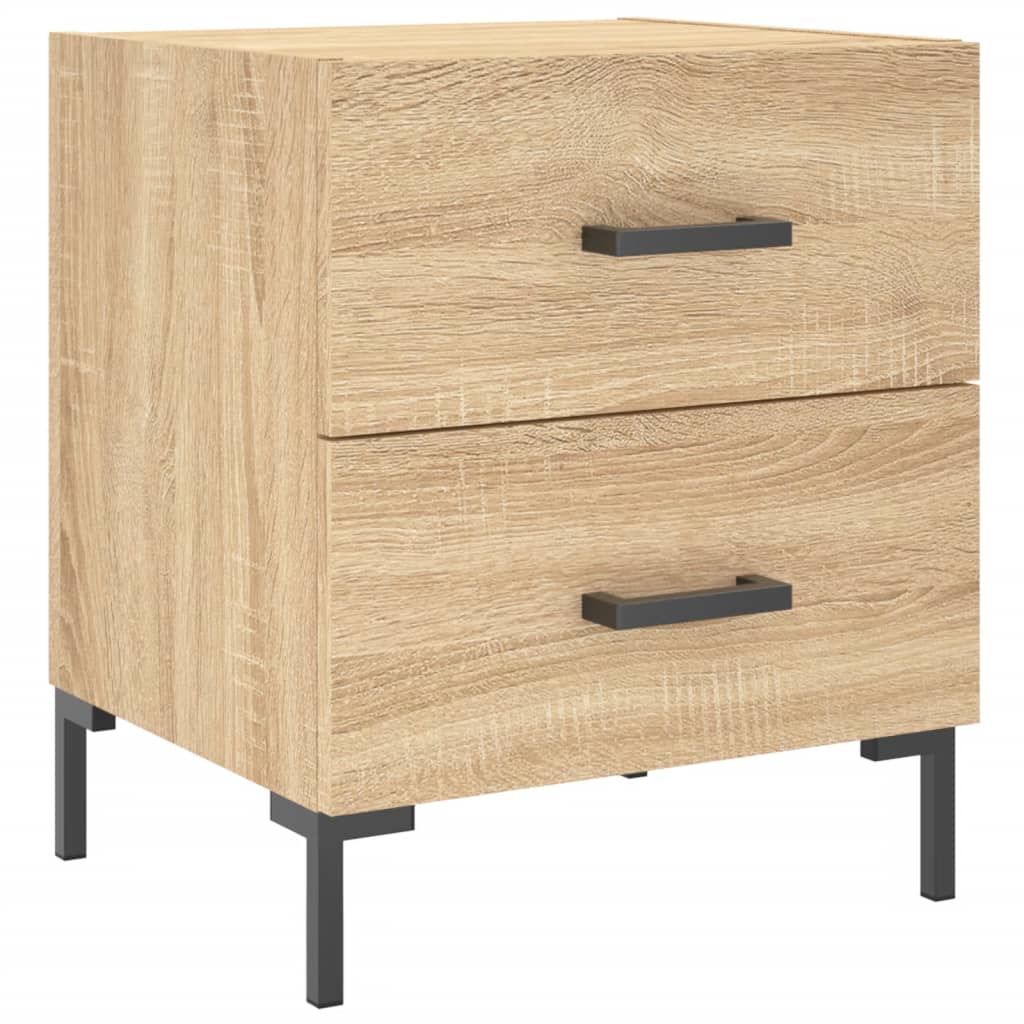 Sängbord 2 st sonoma-ek 40x35x47,5 cm konstruerat trä