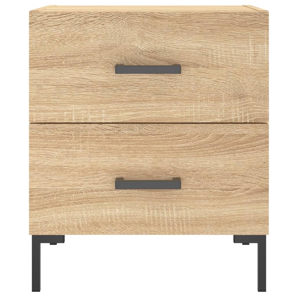 Sängbord 2 st sonoma-ek 40x35x47,5 cm konstruerat trä