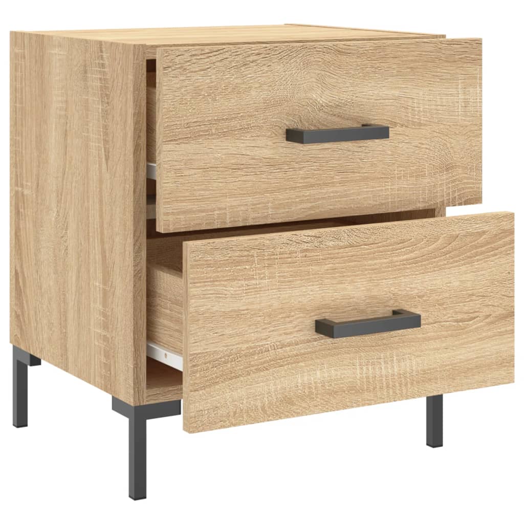 Sängbord 2 st sonoma-ek 40x35x47,5 cm konstruerat trä