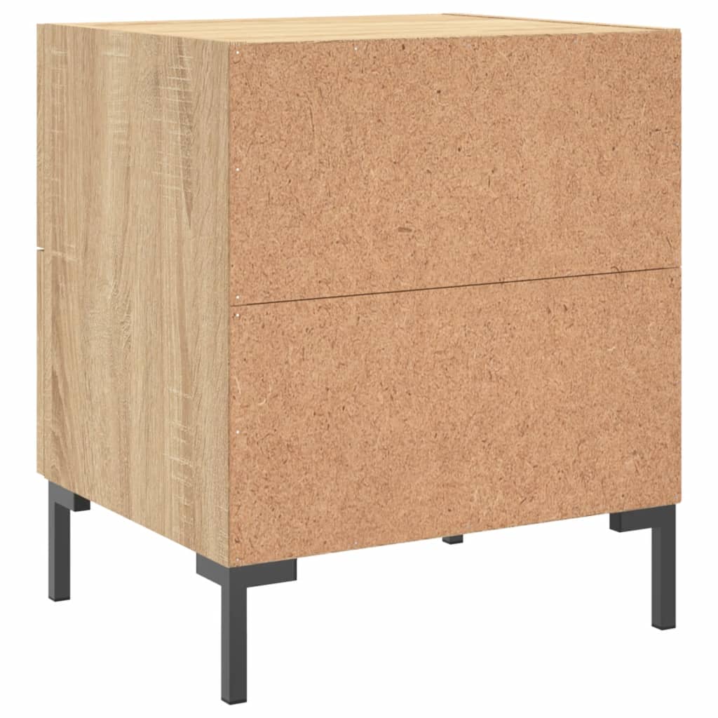 Sängbord 2 st sonoma-ek 40x35x47,5 cm konstruerat trä