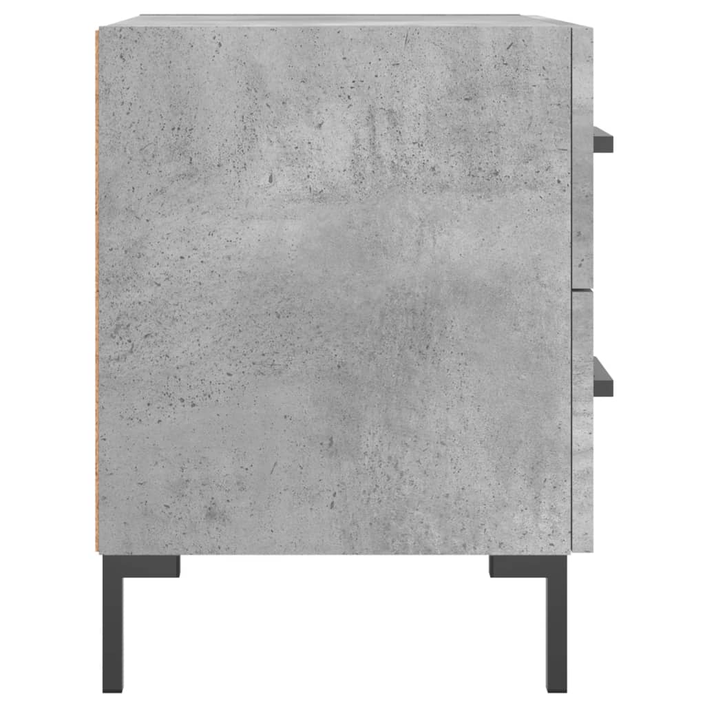 Sängbord 2 st betonggrå 40x35x47,5 cm konstruerat trä