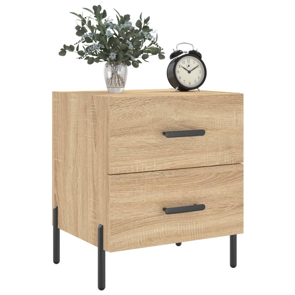 Sängbord 2 st sonoma-ek 40x35x47,5 cm konstruerat trä