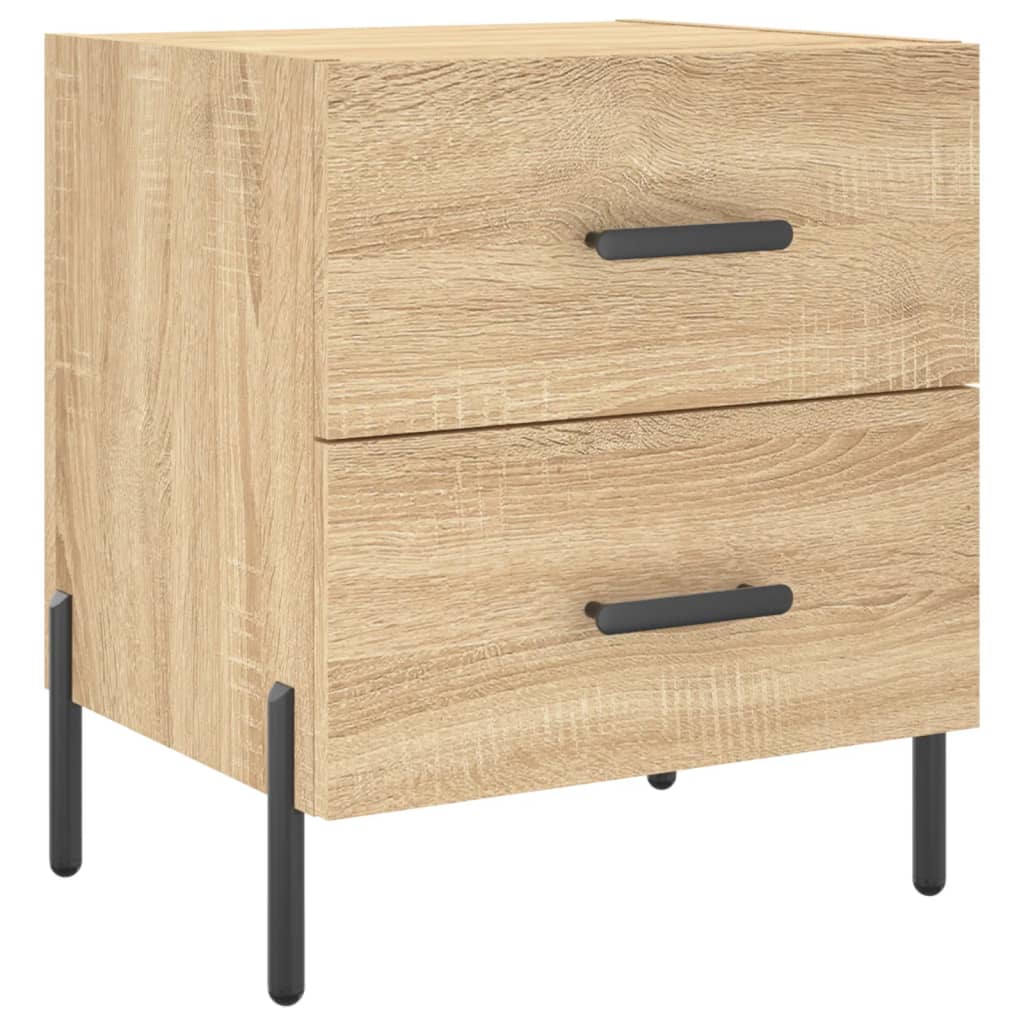 Sängbord 2 st sonoma-ek 40x35x47,5 cm konstruerat trä
