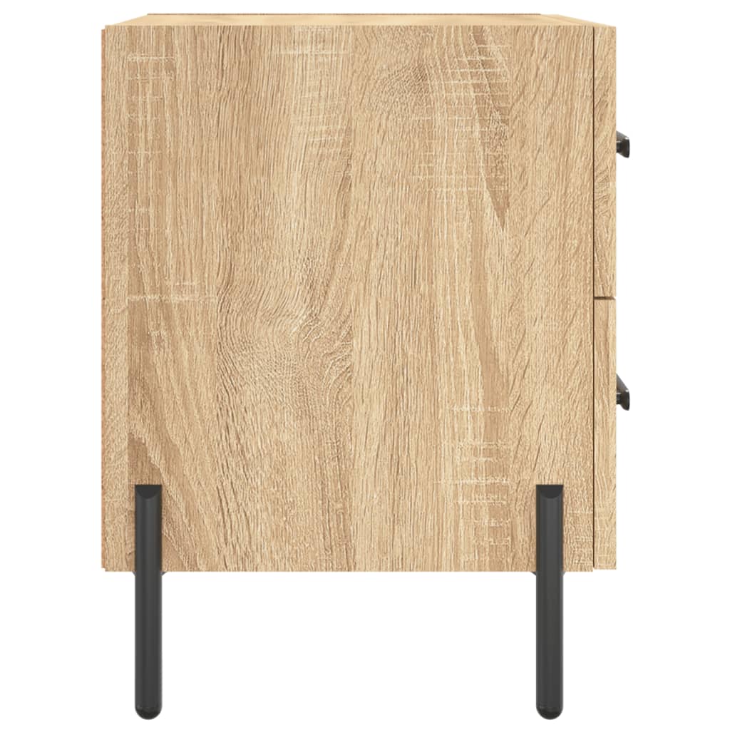 Sängbord 2 st sonoma-ek 40x35x47,5 cm konstruerat trä