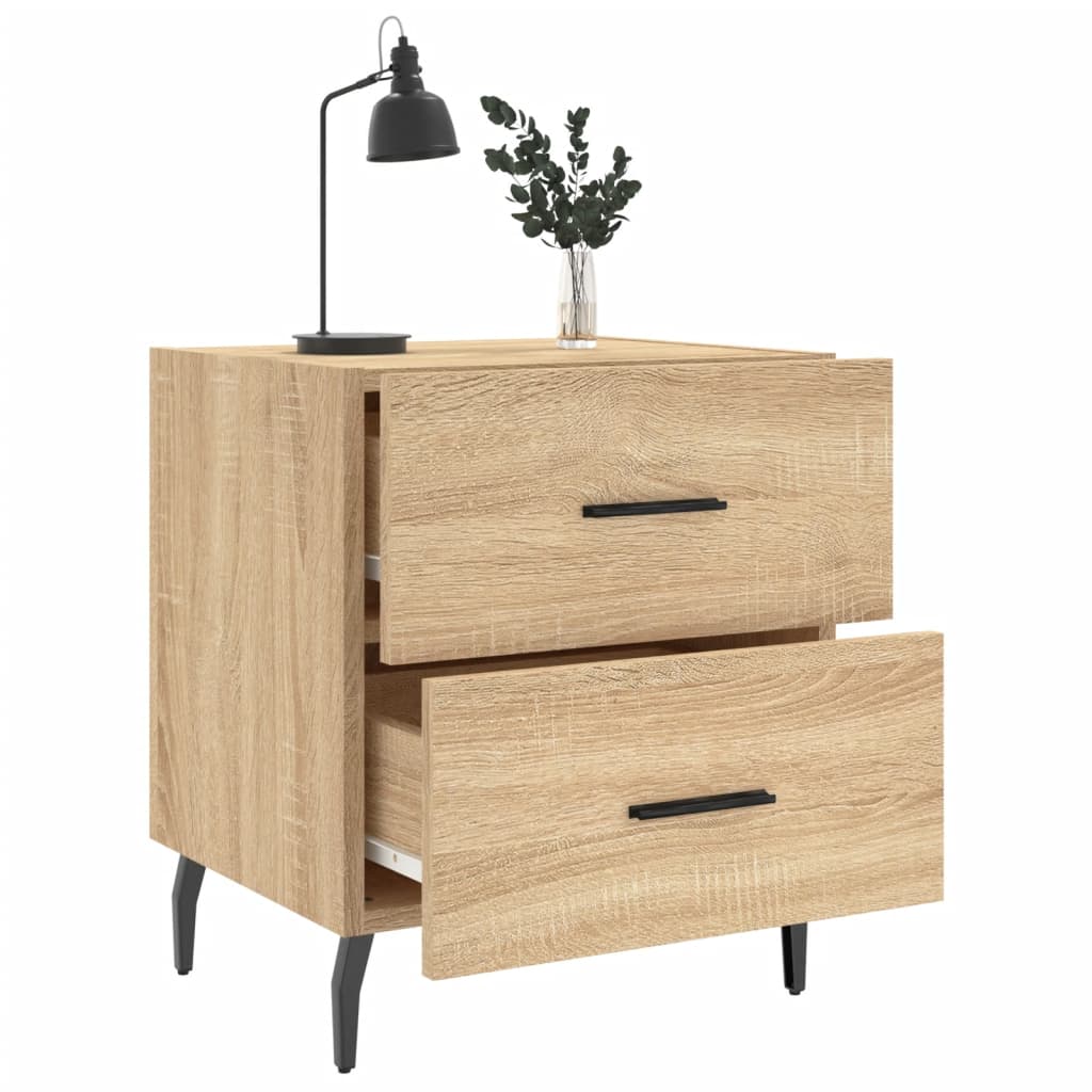 Sängbord 2 st sonoma-ek 40x35x47,5 cm konstruerat trä