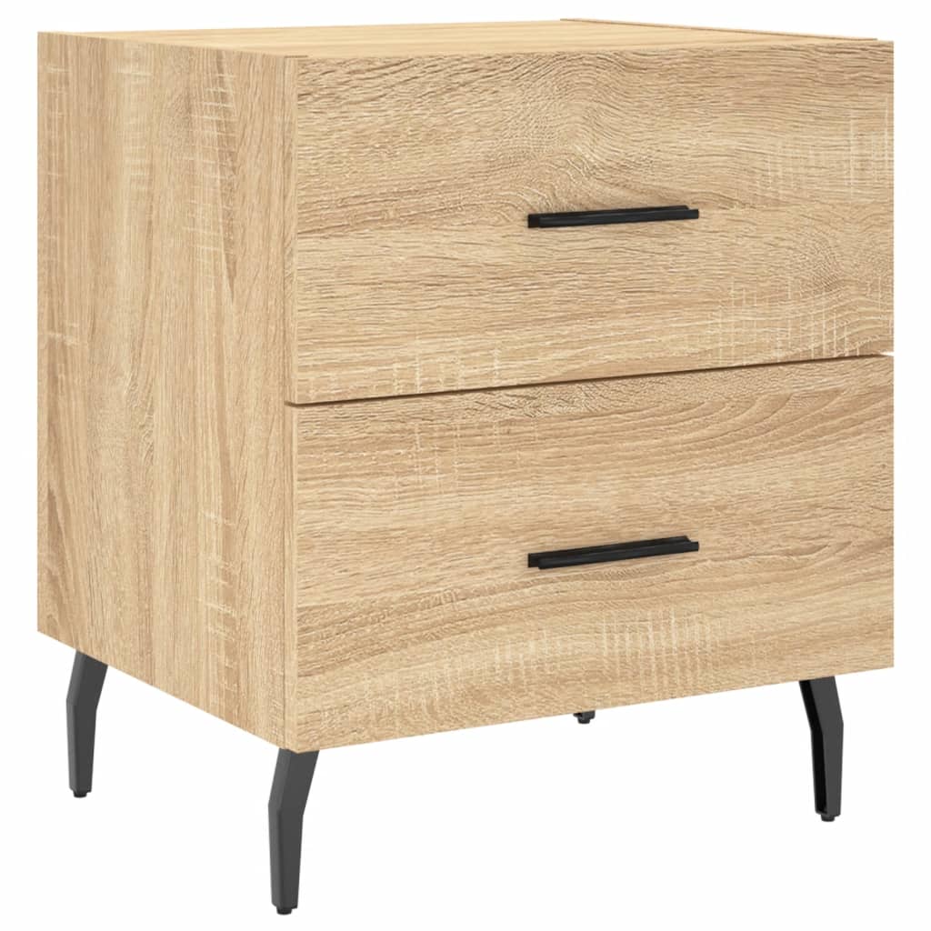 Sängbord 2 st sonoma-ek 40x35x47,5 cm konstruerat trä
