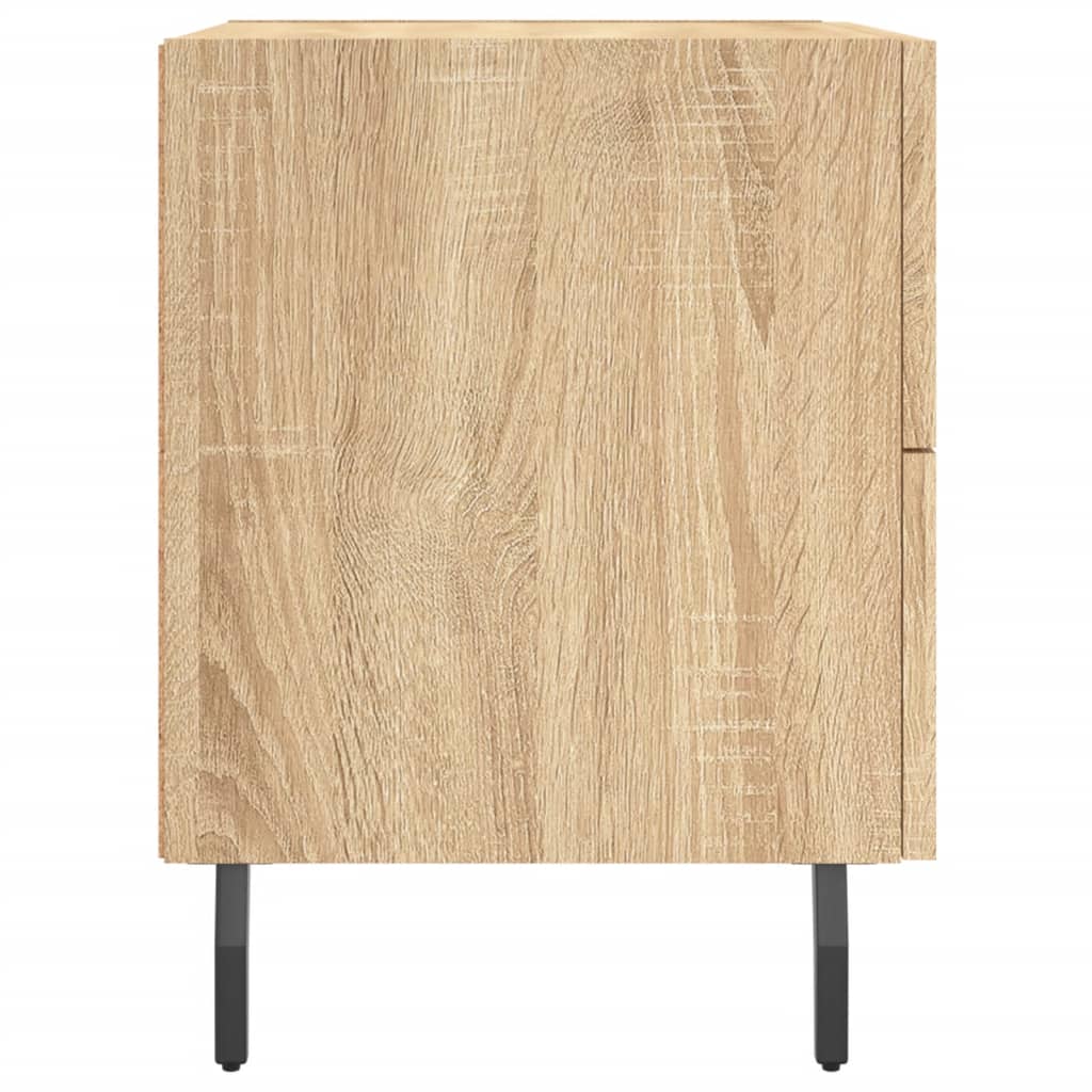 Sängbord 2 st sonoma-ek 40x35x47,5 cm konstruerat trä