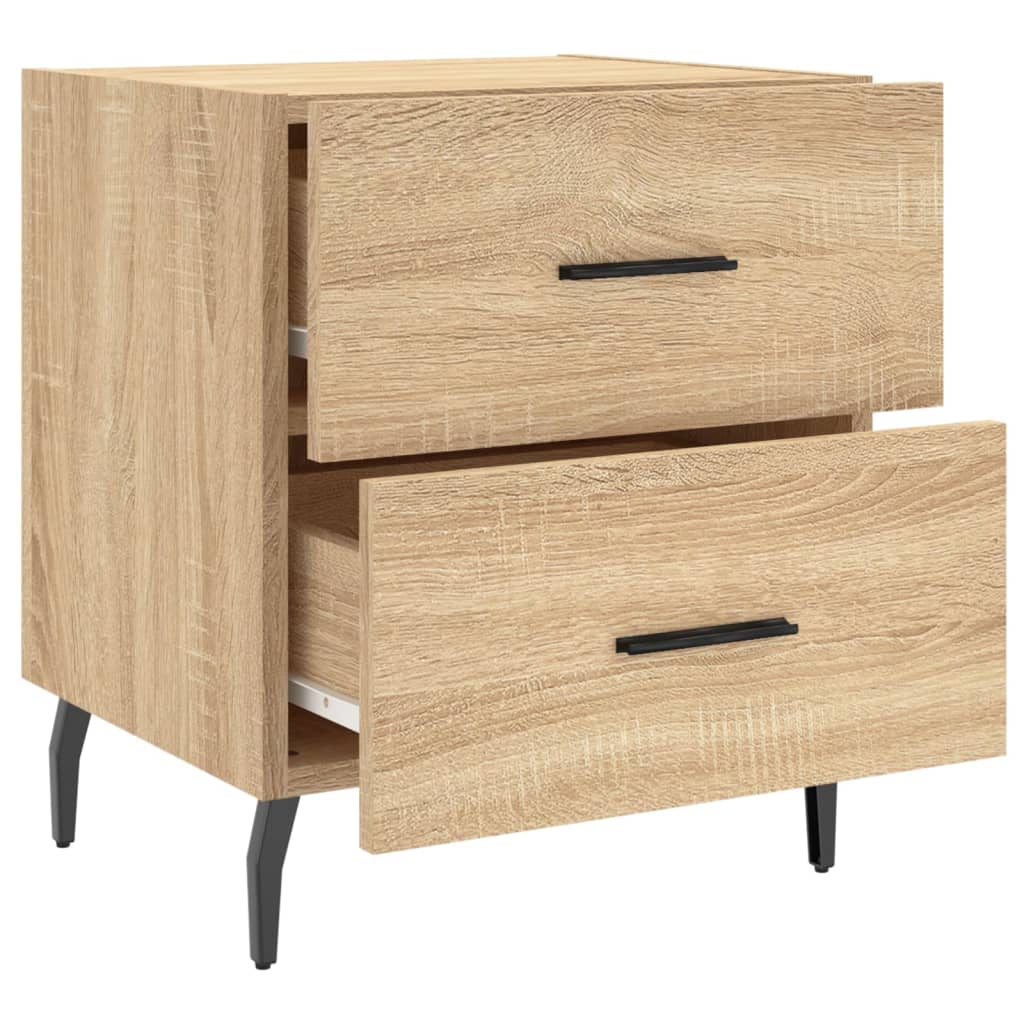 Sängbord 2 st sonoma-ek 40x35x47,5 cm konstruerat trä