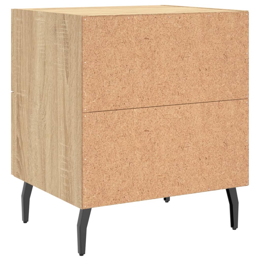 Sängbord 2 st sonoma-ek 40x35x47,5 cm konstruerat trä