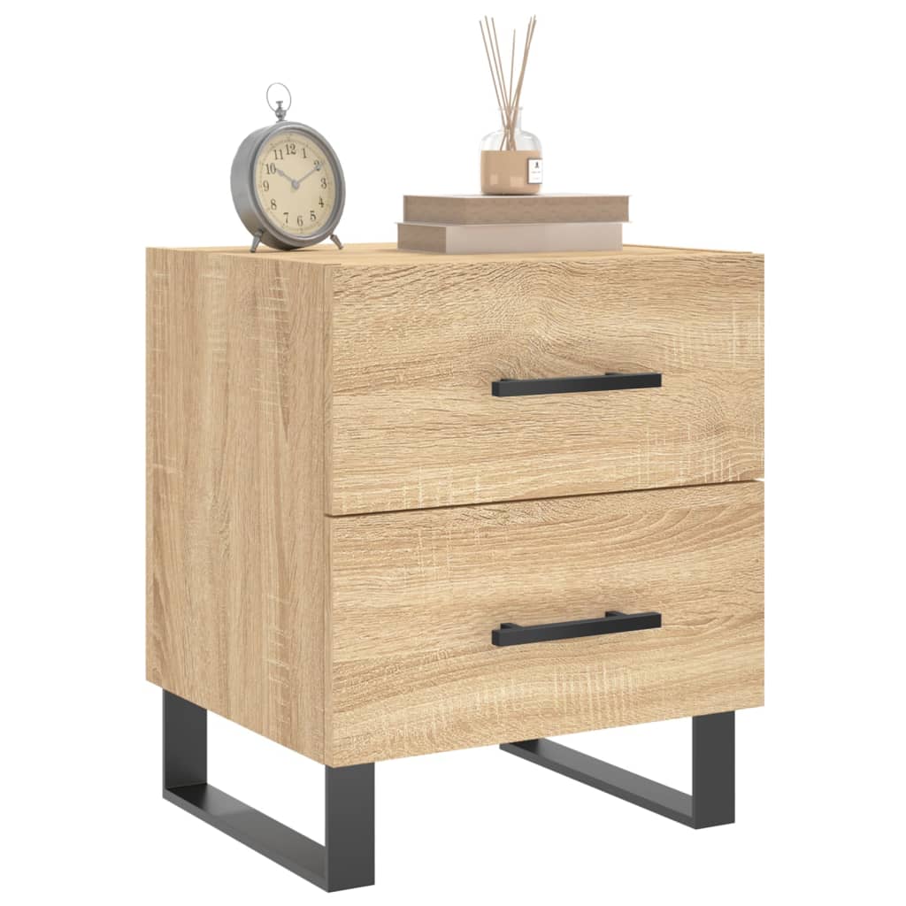 Sängbord 2 st sonoma-ek 40x35x47,5 cm konstruerat trä