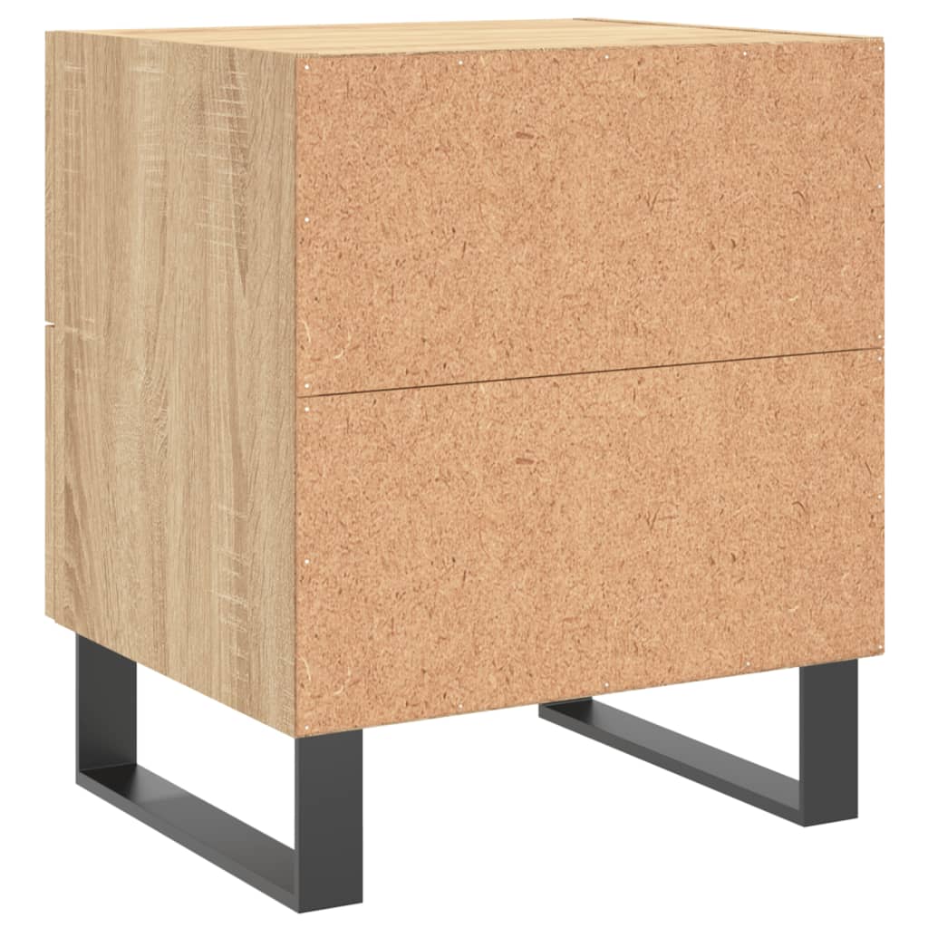 Sängbord 2 st sonoma-ek 40x35x47,5 cm konstruerat trä