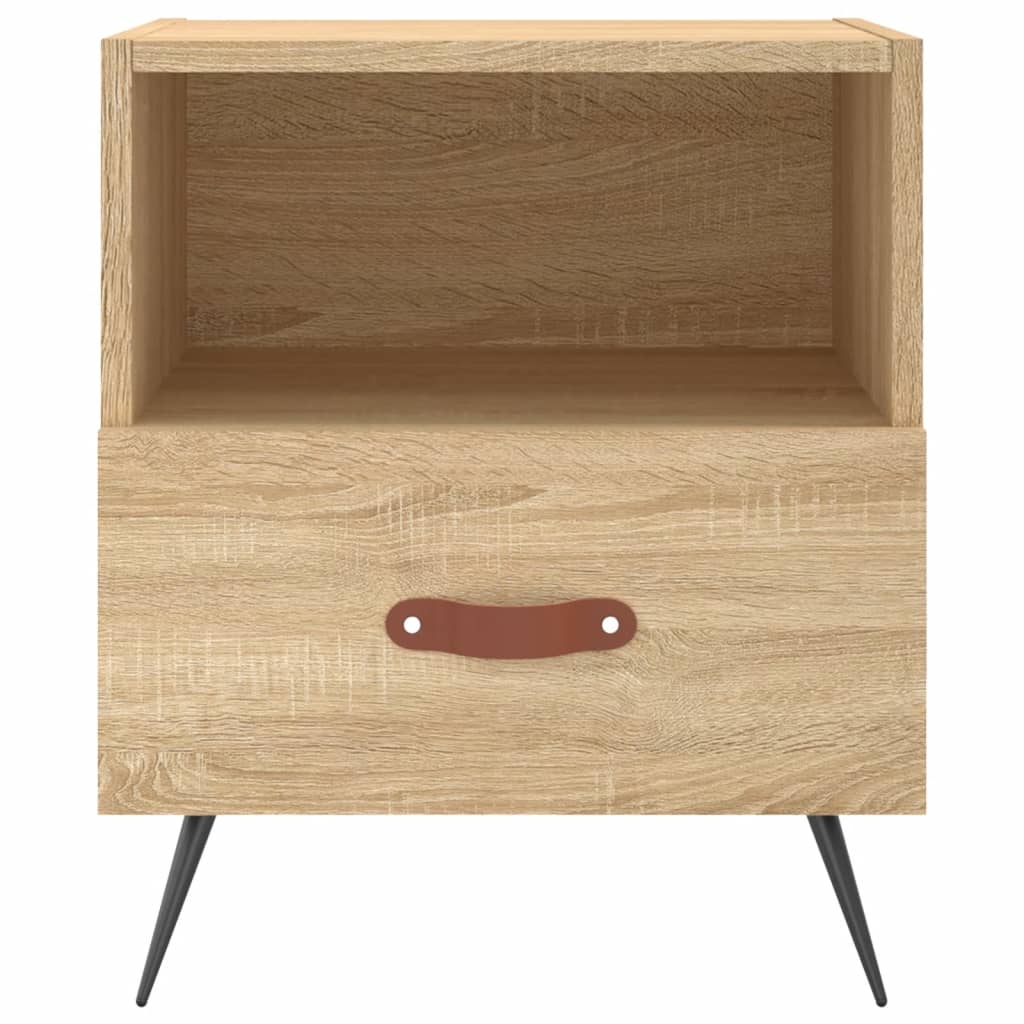 Sängbord 2 st sonoma-ek 40x35x47,5 cm konstruerat trä