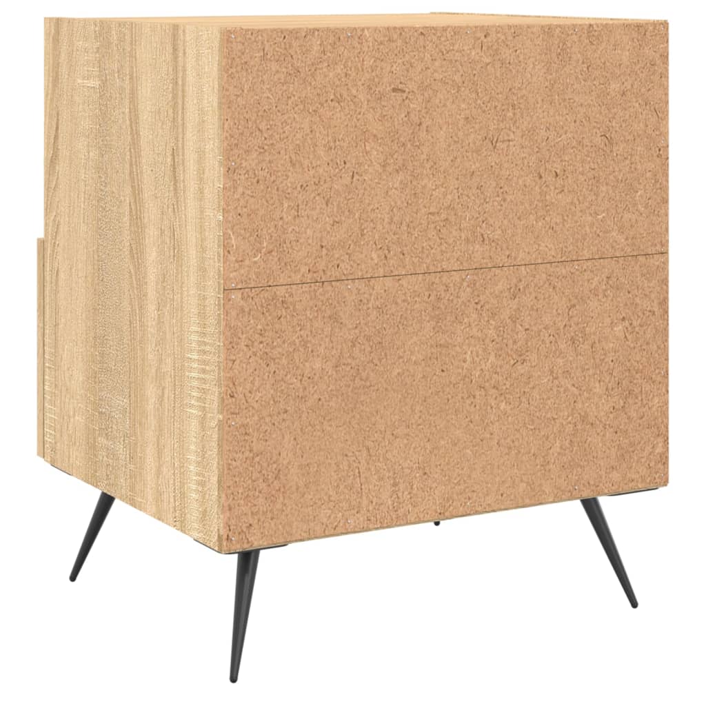 Sängbord 2 st sonoma-ek 40x35x47,5 cm konstruerat trä