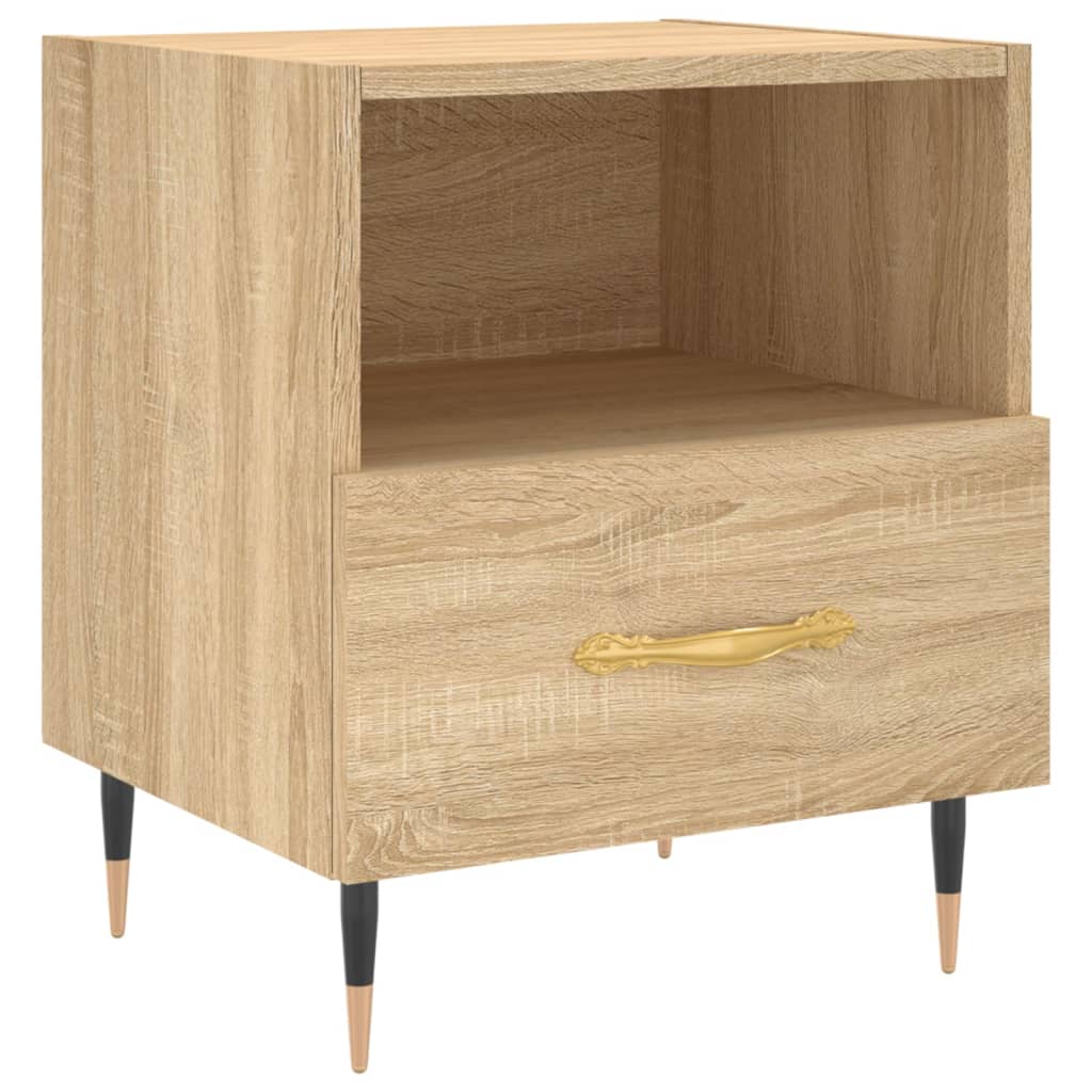 Sängbord 2 st sonoma-ek 40x35x47,5 cm konstruerat trä