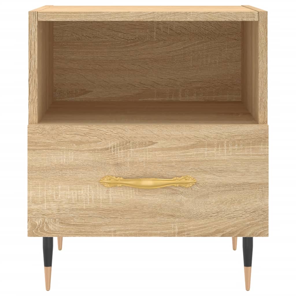 Sängbord 2 st sonoma-ek 40x35x47,5 cm konstruerat trä
