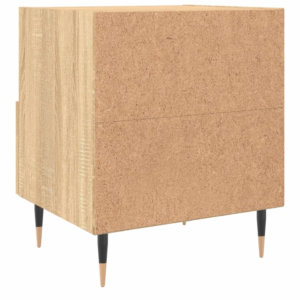 Sängbord 2 st sonoma-ek 40x35x47,5 cm konstruerat trä