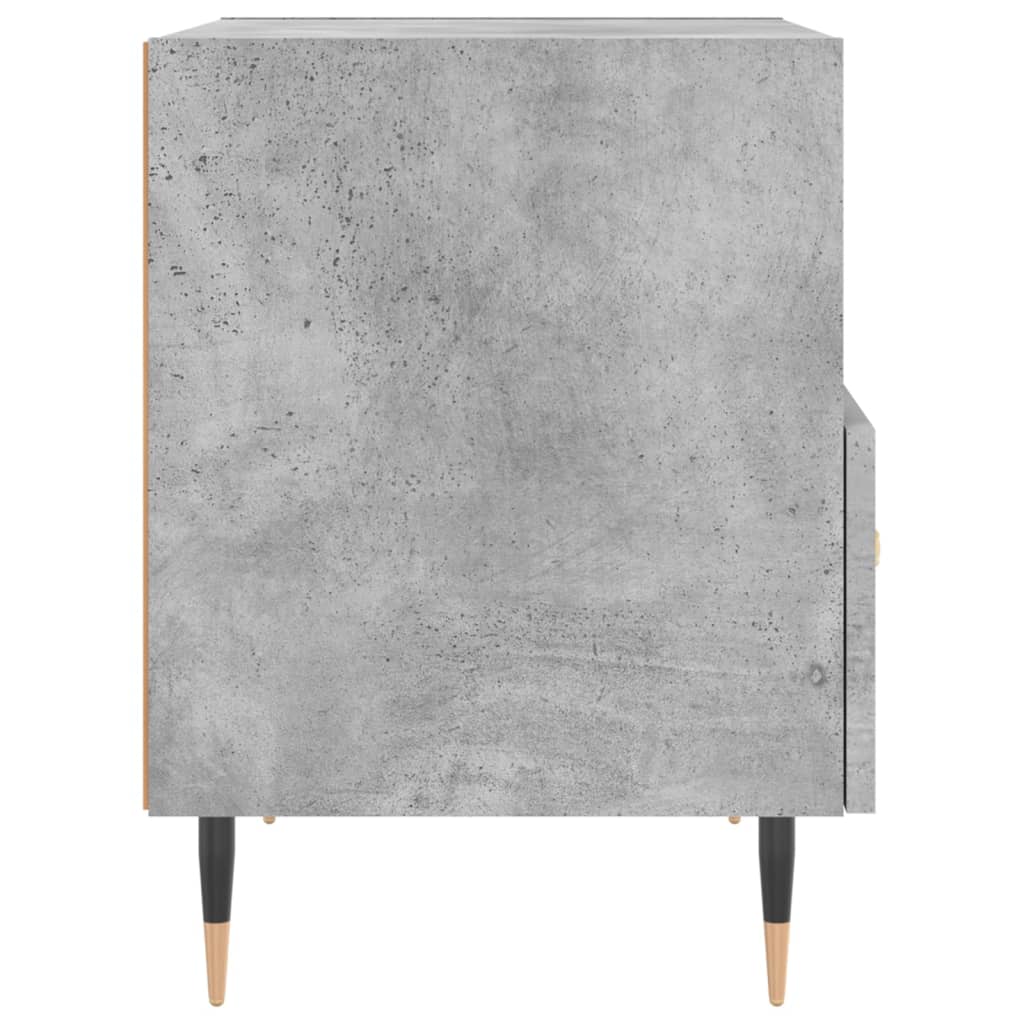 Sängbord 2 st betonggrå 40x35x47,5 cm konstruerat trä