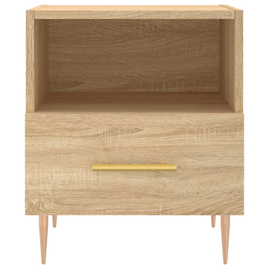 Sängbord 2 st sonoma-ek 40x35x47,5 cm konstruerat trä
