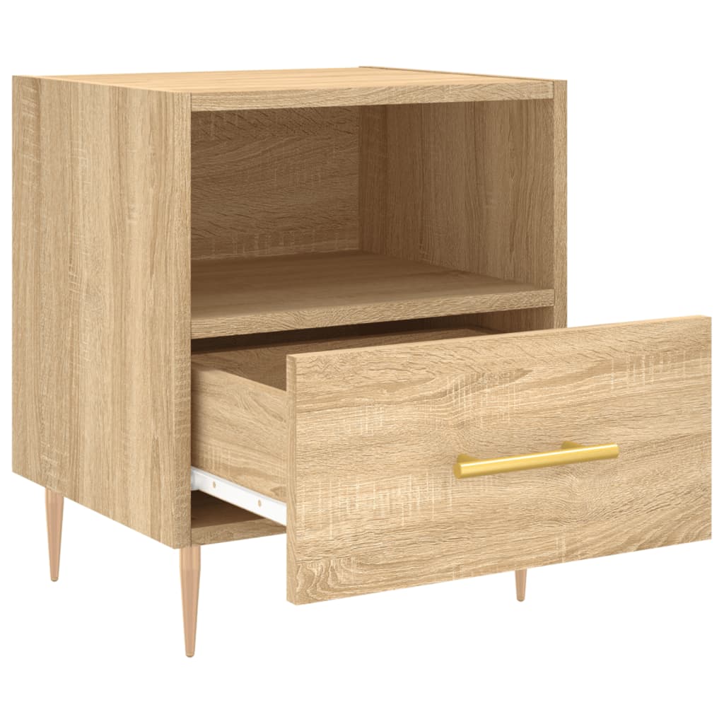Sängbord 2 st sonoma-ek 40x35x47,5 cm konstruerat trä