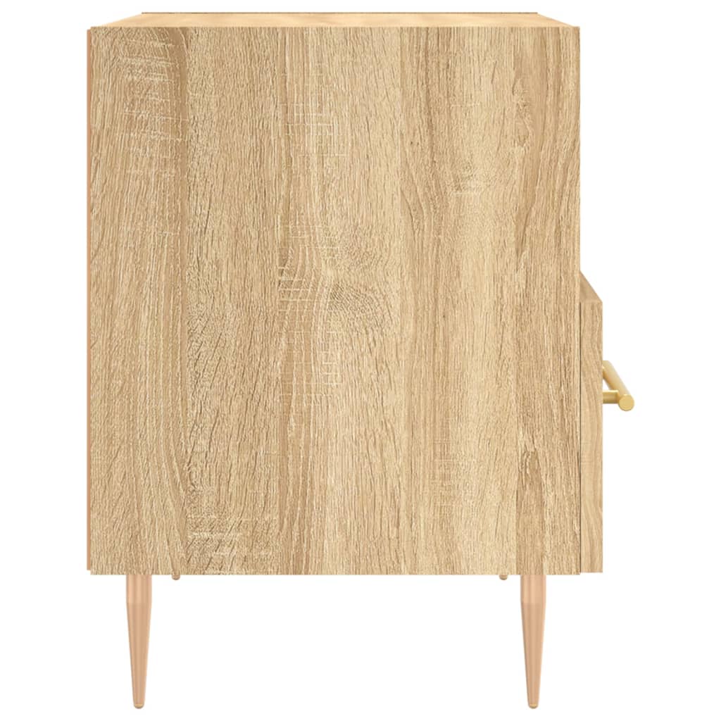 Sängbord 2 st sonoma-ek 40x35x47,5 cm konstruerat trä