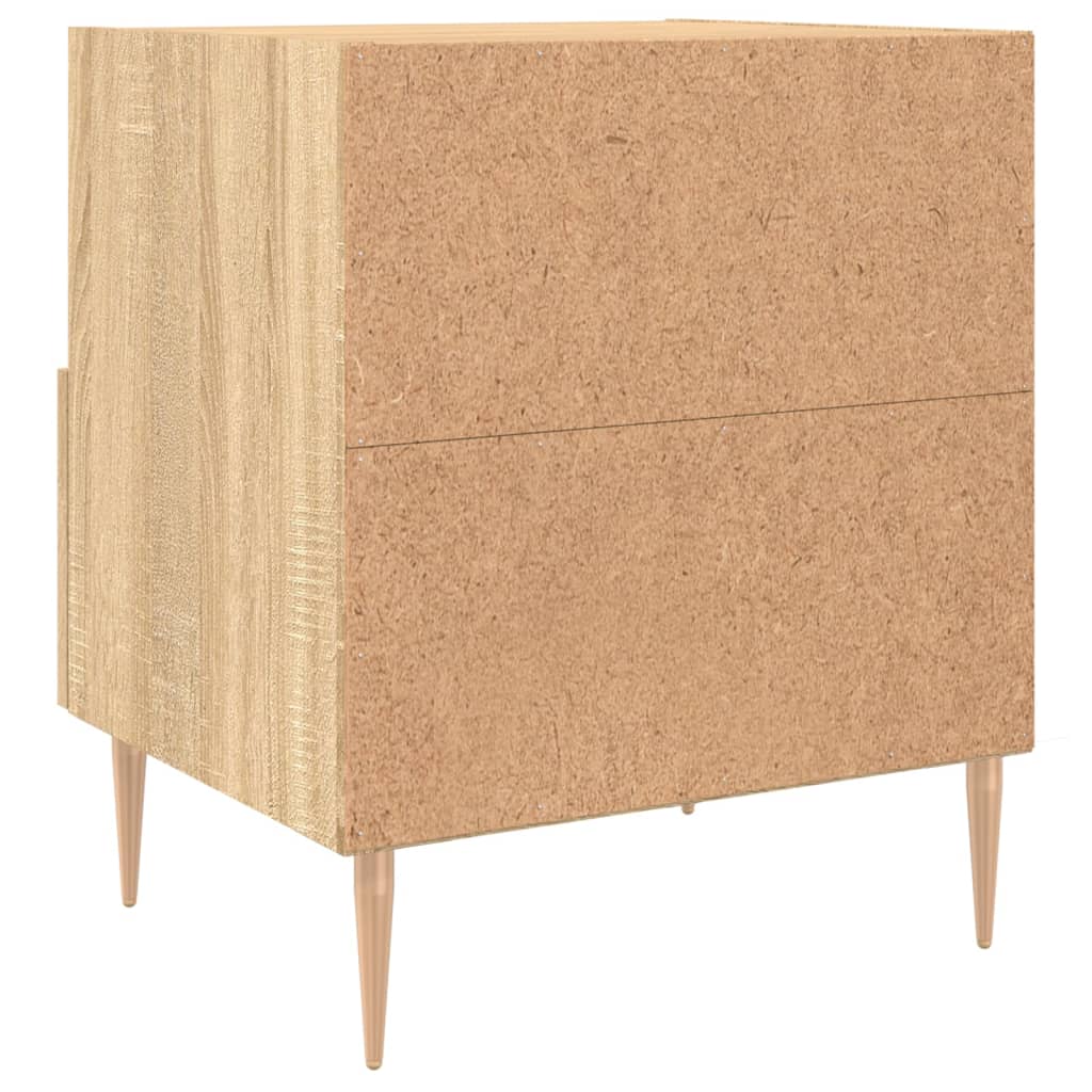 Sängbord 2 st sonoma-ek 40x35x47,5 cm konstruerat trä