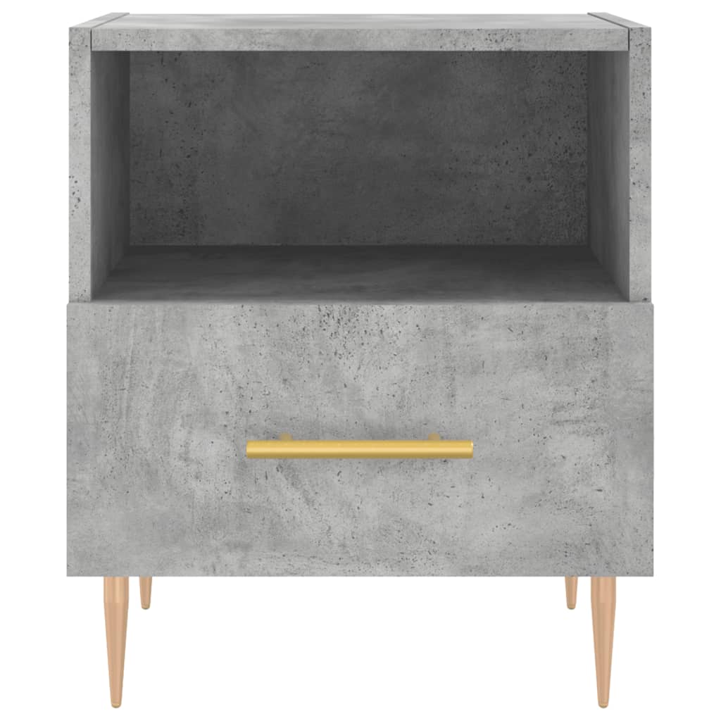 Sängbord 2 st betonggrå 40x35x47,5 cm konstruerat trä